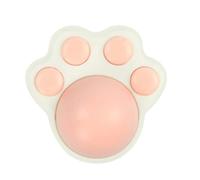 Abbto Jouet avec boule d'herbe à chat, boules de mur avec herbe à chat tournante sûre - Jouet de santé intestinale à mâcher en forme de patte de chat mignon jouets d'hygiène