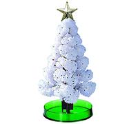 Abbto Jouets d'arbre en papier de Noël - Jouet de croissance magique d'arbre de Noël en verre avec conteneur, eau magique - Crystal Growing Learning Toys Kits de science pour la maison