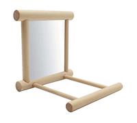Abbto Lot de 5 miroirs pour perruche - Miroir pour cage - Jouet à bascule en bois pour aras, oiseaux, cacatoès, perruches, conures, pinsons, calopsittes, perroquets