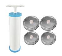 Abbto Sous vide pour pots,Machine de scellage sous vide pour aliments avec couvercles de bocaux - Kit d'étanchéité pour bocaux à grande bouche avec pompe à vide manuelle, couvercles de pot