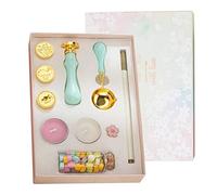 Abbto Tampon de cire | 10 pièces/kit de sceaux de cire pour cadeaux et décorations | Kit de tampons avec sceau de cire avec cire à cacheter flexible pour enveloppes, invitations, boîtes de vin