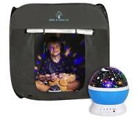 Abby & Noah Tente sensorielle pop-up pour enfants autistes | Coin apaisant pour extérieur et intérieur | Tente facile à monter pour chambre et salle de classe | Projecteur d'étoiles inclus (1 à 2