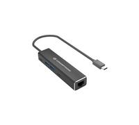 Conceptronic Adaptateur Ethernet ABBY14B – 2,5GbE USB 3.2 Gen 1 avec hub USB-A x2 USB-C x2
