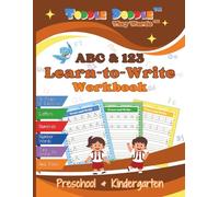 ABC & 123 Learn-to-Write Workbook for Preschool & Kindergarten: A Comprehensive Letter and Number Tracing and Writing Workbook for Kids with Sky, Plane, Grass and Worm Color-coded Lines