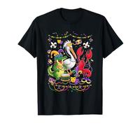 ABC Alligator Mardi Gras Louisiane Pélican Marron T-Shirt