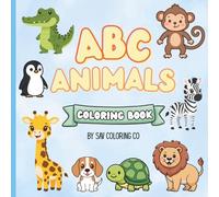 ABC Animals Coloring Book: Bold and Easy Coloring Pages for Toddlers, Preschoolers, and Little Kids