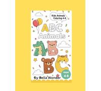 ABC Animals Coloring Book: Fun Alphabet Learning for Toddlers and Kids Ages 4-8: 26 Cute Animal Illustration with Thick Lines for Easy Coloring and Letter Recognition
