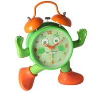ABC apprendre l'heure en jouant, Ticki Tack le réveil pour enfants vert orange, pile incluse