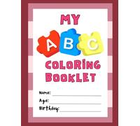 ABC Children 2-8 Coloring Book: White Minimalist Alphabet Coloring Book