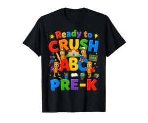 ABC Cute Brainrot Kid Meme Tung Sahur Crushing School Pre K T-Shirt
