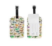 ABC Dinosaures Alphabets Étiquettes de Bagage Valise de Voyage en Cuir Étiquette de Bagage 1 Pièce