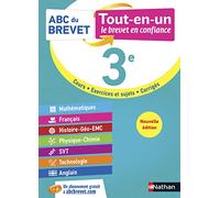 ABC du Brevet Tout en un 3e - Toutes les matières de Troisième pour le Brevet 2023 - Mathématiques, Français, Histoire-Géographie-EMC, Physique-Chimie, SVT, Technologie, Anglais