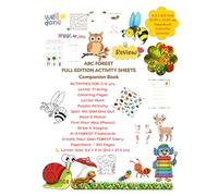 ABC Forest Activity Workbook • 8.5"x11" Paperback for Kids • Colourful Alphabet Learning & Fun Activities: ABC Forest Adventures Companion Workbook • ... Activities to Learn the Alphabet Through Play