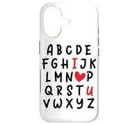 ABC I Love U Heart Valentine's Day I Heart You Alphabet Coque pour iPhone 17