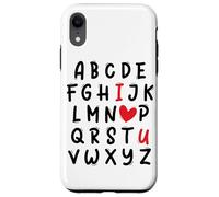 ABC I Love U Heart Valentine's Day I Heart You Alphabet Coque pour iPhone XR