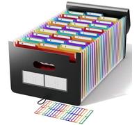 ABC Life Trieur A4 26 Pochettes Range Document Valisette Organiseur Extensible Accordéon Onglets Couleur A-Z