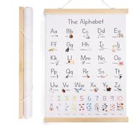 ABC Poster Alphabet Enfant 30x40 cm Affiches Éducatives Poster Alphabet Français Alphabets,Nombres,Couleurs, Formes -Posters Abcdaire,pour Chambres d’Enfants, Salles de Classe & Espaces Pédagogiques