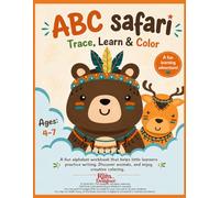ABC Safari Trace, Learn & Color Alphabet Tracing Workbook with Animal Mandalas for Kids Ages 4-7: Practice Writing Letters, Learn Animals, and Enjoy Creative Coloring