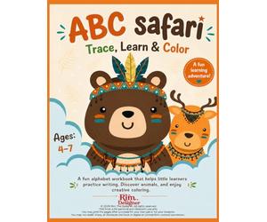ABC Safari Trace, Learn & Color Alphabet Tracing Workbook with Animal Mandalas for Kids Ages 4-7: Practice Writing Letters, Learn Animals, and Enjoy Creative Coloring