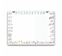 ABC Sous-main en papier pour enfant - Format A2-25 feuilles - Champ à carreaux - Alphabet avec guides pour apprendre et s'entraîner - Pour gribouiller, dessiner - 2ème classe