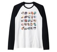 ABC Space Alphabet T-Shirt éducatif pour Apprendre l'astronomie Manche Raglan