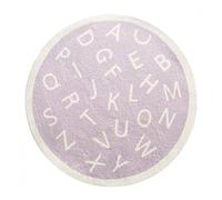 ABC Tapis rond alphabet pour enfants en peluche douce Tapis de chambre d'enfant Bébé Jeu éducatif Tapis d'éveil Tapis antidérapant pour salle de classe, salle de jeux, chambre à coucher