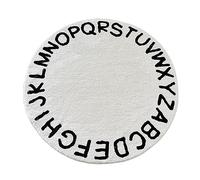 ABC Tapis rond en peluche douce avec lettres de l'alphabet pour enfants, jeu éducatif, tapis antidérapant pour salle de classe, salle de jeux, chambre à coucher, décoration de chambre d'enfant (100 x