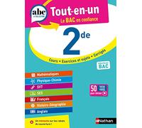ABC Tout en un 2de - Toutes les matières Seconde 2025-2026 - Mathématiques, Physique-Chimie, SVT, SES, Français, Histoire-Géographie, Anglais