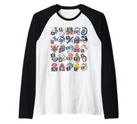 ABC Under The Sea T-Shirt Motif Animaux de l'océan Alphabet Manche Raglan