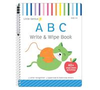 ABC: Write & Wipe Activity Bookwith over 40 Pages of Wipe-clean Activities and Marker Included!