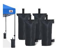 ABCCANOPY Lot de 4 Sacs de lestage de qualité Industrielle pour tonnelle (Noir)