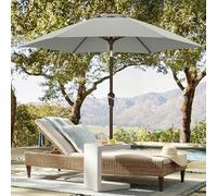 ABCCANOPY 230cm Parasol d'extérieur Toile imperméable -Parasol de jardin Parasol de marché,gris clair