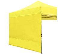 ABCCANOPY Auvent instantan SunWall 10x10 FT 1 paquet Paroi lat rale uniquement Sans cadre ni dessus Jaune