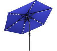 ABCCANOPY Durable Parasol de patio à DEL solaire avec 24 lumières DEL de 2,3 m (bleu roi)