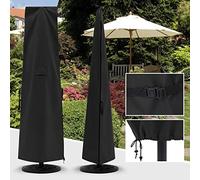 ABCCANOPY Housse de parasol de terrasse pour parasol de 1,8 m à 4,3 m, noir
