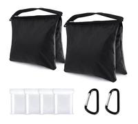 ABCCANOPY Lot de 2 Sacs de Sable pour Support vidéo, Sacs de Poids Robustes pour trépied léger, Chaise de Camping (Noir)