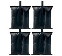 ABCCANOPY Lot de 4 Grands Sacs de lestage de qualité Industrielle résistants à Double Couture pour tonnelle, Parasol de terrasse, mobilier d'extérieur (Noir)