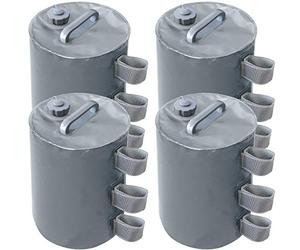 ABCCANOPY Lot de 4 Pieds de pavillon, remplis d'eau, Poids pour Pavillons, tentes de Jardin, chapiteau, Gris, Water Bag 01