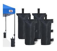 ABCCANOPY Lot de 4 Sacs de lestage de qualité Industrielle pour tonnelle de 38,1 kg, Noir