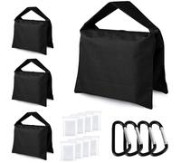 ABCCANOPY Lot de 4 Sacs de Poids de qualité Industrielle pour Support de Studio Photo vidéo, tonnelle, Jardin, terrasse extérieure, Sport, hamac, Clips Bonus