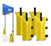 Abccanopy Lot de 4 sacs de sable pour tente de jardin Jaune 112 kg