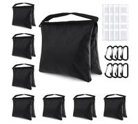 ABCCANOPY Lot de 8 Sacs de Sable pour Support vidéo, Sacs de Poids Robustes pour trépied léger, Chaise de Camping, Noir
