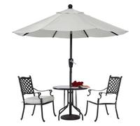 ABCCANOPY Parasol de terrasse de 2,3 m avec bouton poussoir d'inclinaison pour jardin, terrasse, arrière-cour et piscine, 8 baleines, plus de 13 couleurs