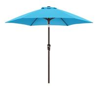 ABCCANOPY Parasol de terrasse de 2,3 m avec bouton poussoir d'inclinaison pour jardin, terrasse, arrière-cour et piscine, 8 baleines, plus de 13 couleurs