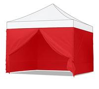 ABCCANOPY Paroi latérale 25,4 x 25,4 cm, rouge (4 murs uniquement, cadre et dessus non inclus)