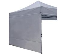 ABCCANOPY - Paroi latérale d’auvent instantané de 3 x 3 m - 1 paroi latérale uniquement, gris