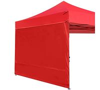 ABCCANOPY - Paroi latérale d’auvent instantané de 3 x 3 m - 1 paroi latérale Uniquement, Rouge
