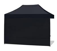 ABCCANOPY - Paroi latérale d’auvent instantané de 3 x 4,6 m - 1 paroi latérale Uniquement, Noir
