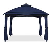 ABCCANOPY Riplock Dessus de rechange pour tonnelle Lowe's Allen Roth #GF-12S004B-1, avec couvre-poteaux, bleu marine