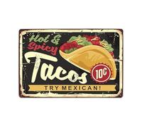 ABCDEFG - Plaque Metal Vintage - FOOD PIZZA CAKES - Panneaux de bar | Panneau Man Cave | Panneaux métalliques vintage UK | Panneaux muraux en métal